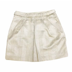 Club Monaco Gold Creme Metallic Mini Skirt Size 4